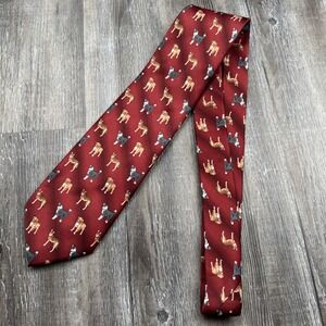 Vintage Parquet Men's Tie Dogs 3.5"x59" 100% Polyester